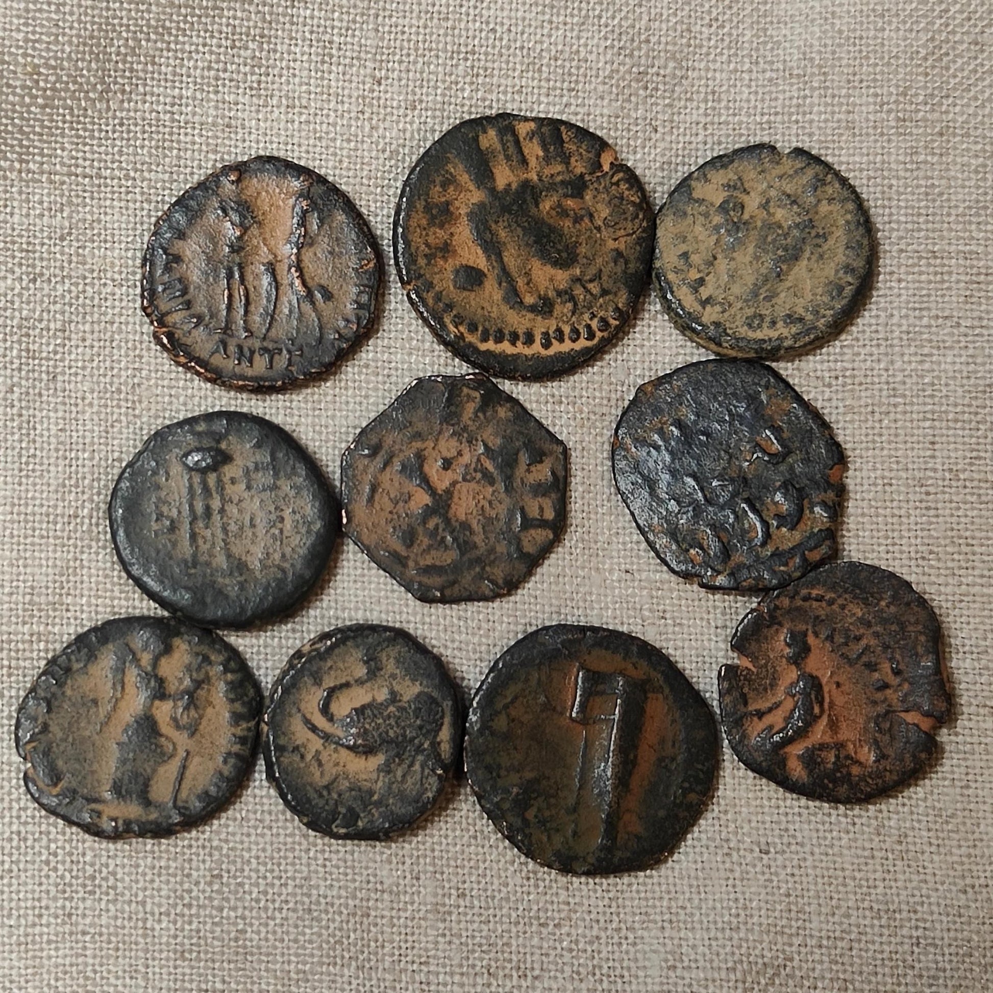 Lot of 10 Ancient coins, collection for research and identification - VPUKcoins