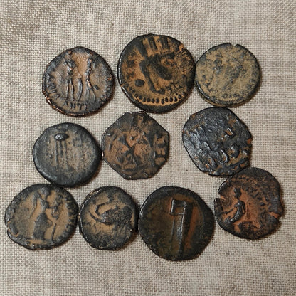 Lot of 10 Ancient coins, collection for research and identification - VPUKcoins