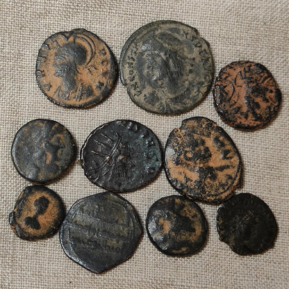 Lot of 10 Ancient coins, collection for research and identification - VPUKcoins