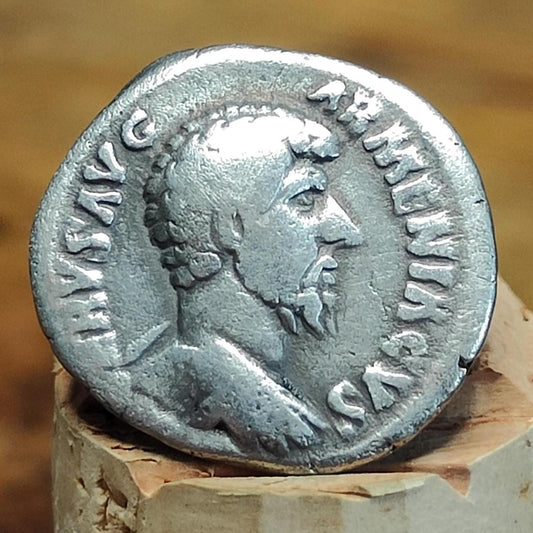Lucius Verus Silver Denarius with Mars reverse, Ancient roman coin - VPUKcoins