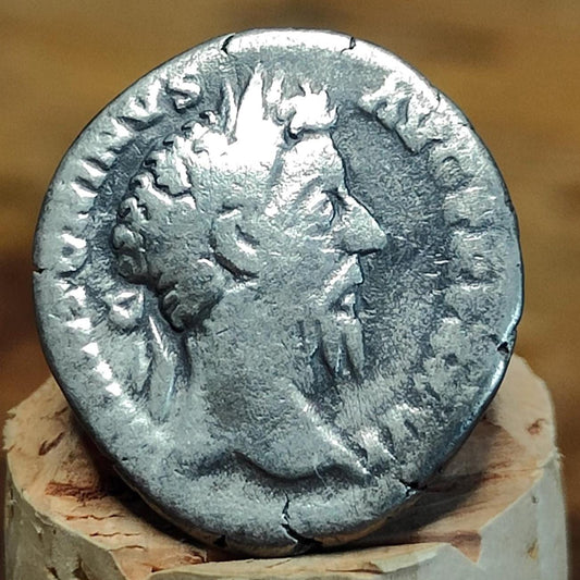 Marcus Aurelius Silver Denarius with Mars reverse, Ancient roman coin - VPUKcoins