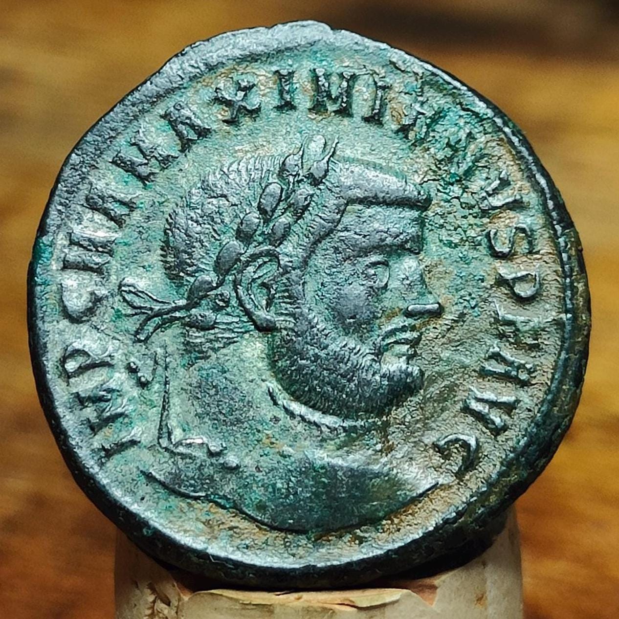 Maximian Roman Coin with Genius reverse, AE1 Ancient Follis - VPUKcoins
