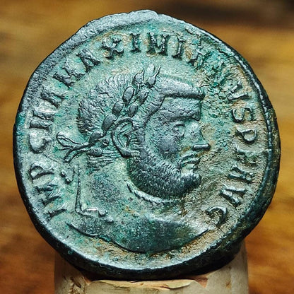Maximian Roman Coin with Genius reverse, AE1 Ancient Follis - VPUKcoins
