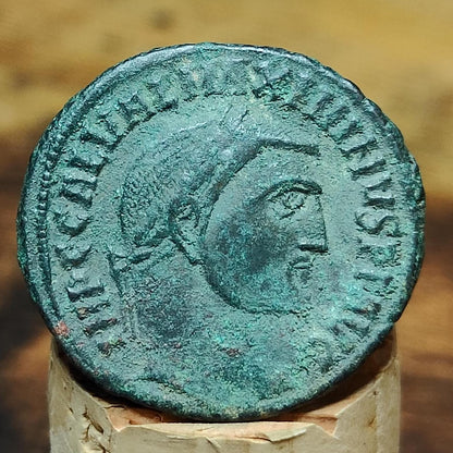 Maximinus II Roman coin, high grade ancient Follis with god Genius reverse - VPUKcoins