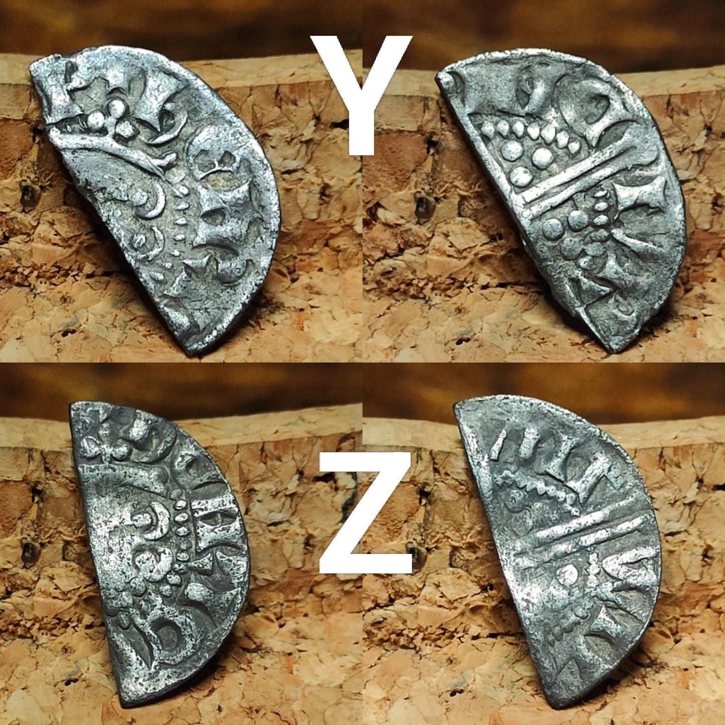 Medieval Silver Coin UK / Henry III voided long cross cut half penny - VPUKcoins