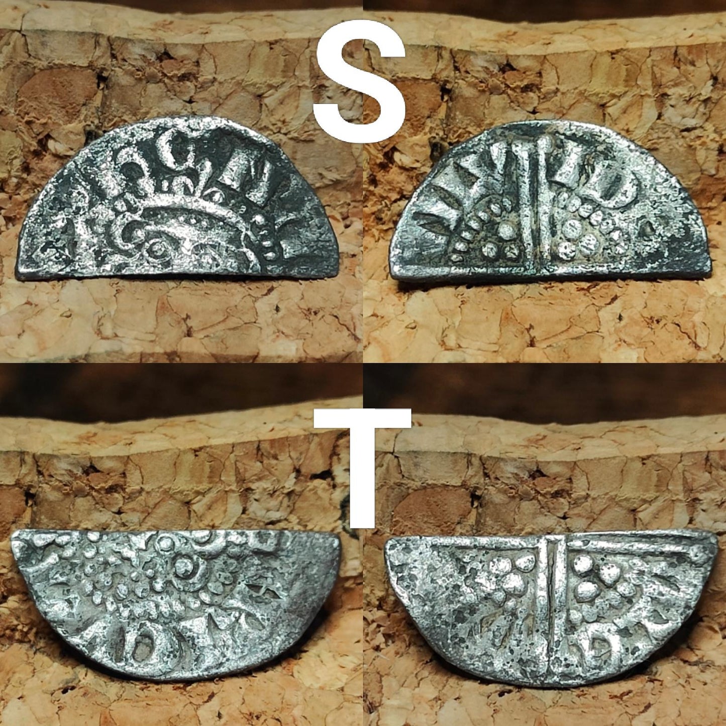 Medieval Silver Coin UK / Henry III voided long cross cut half penny - VPUKcoins