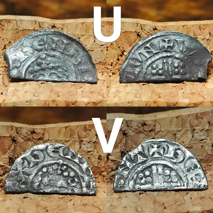 Medieval Voided Short Cross Cut Half Penny, Ancient Silver Coin UK - VPUKcoins
