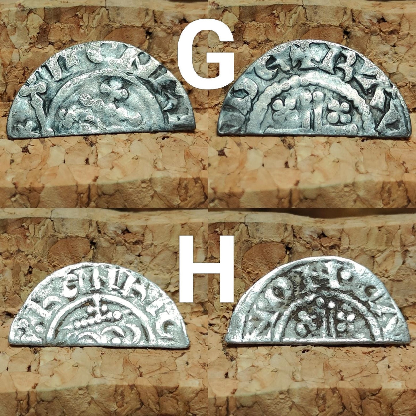 Medieval Voided Short Cross Cut Half Penny, Ancient Silver Coin UK - VPUKcoins