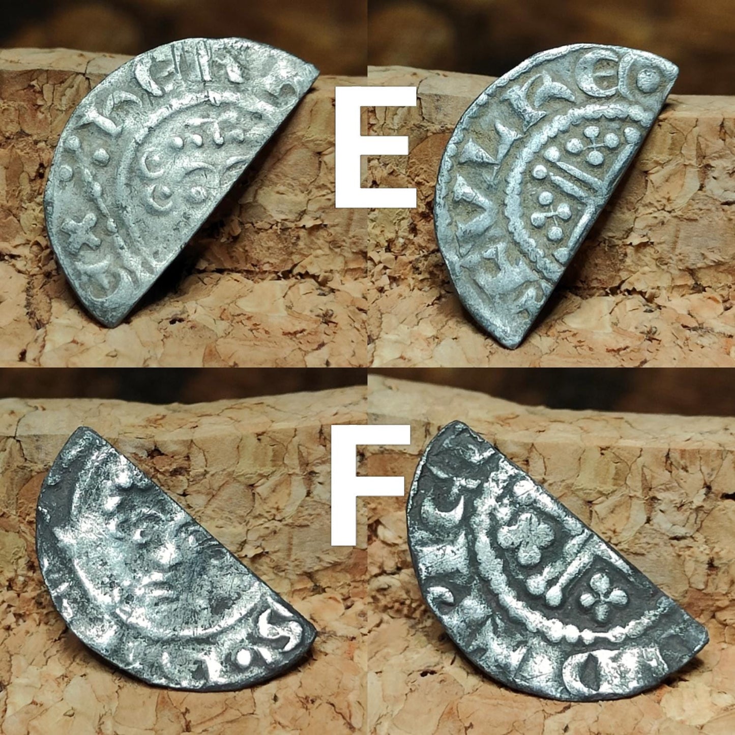 Medieval Voided Short Cross Cut Half Penny, Ancient Silver Coin UK - VPUKcoins