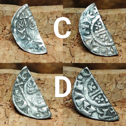 Medieval Voided Short Cross Cut Half Penny, Ancient Silver Coin UK - VPUKcoins