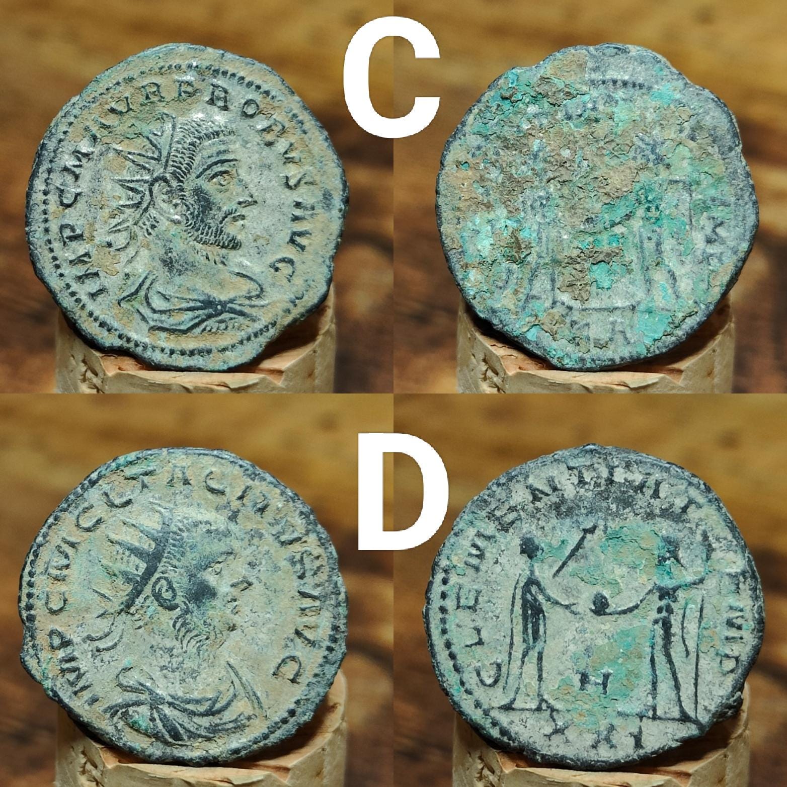 Premium uncleaned roman coins, Ancient Silver Antoniniani, 3rd century. - VPUKcoins
