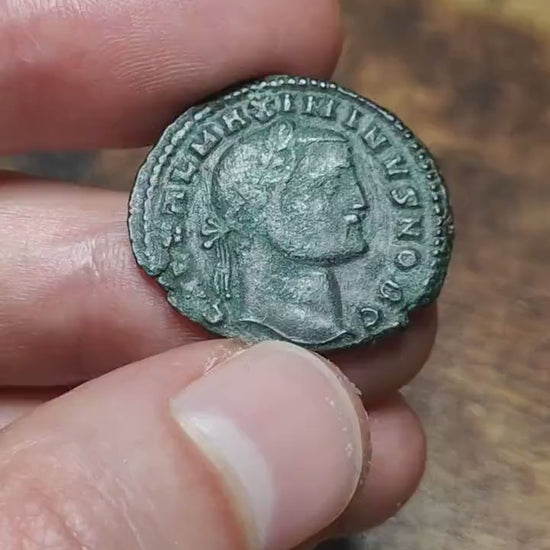 Galerius Maximianus Roman coin with Genius reverse, high grade ancient Follis