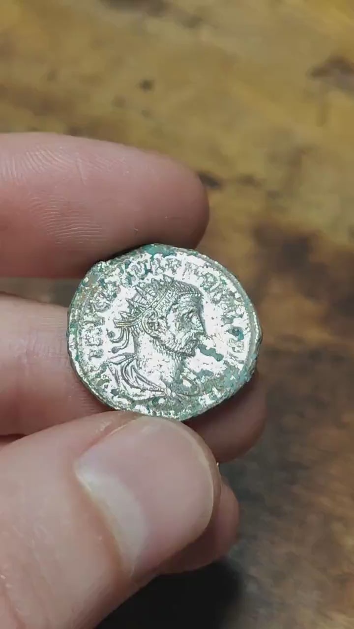 Genuine Roman Antoninianus of Probus, ancient double denarius coin