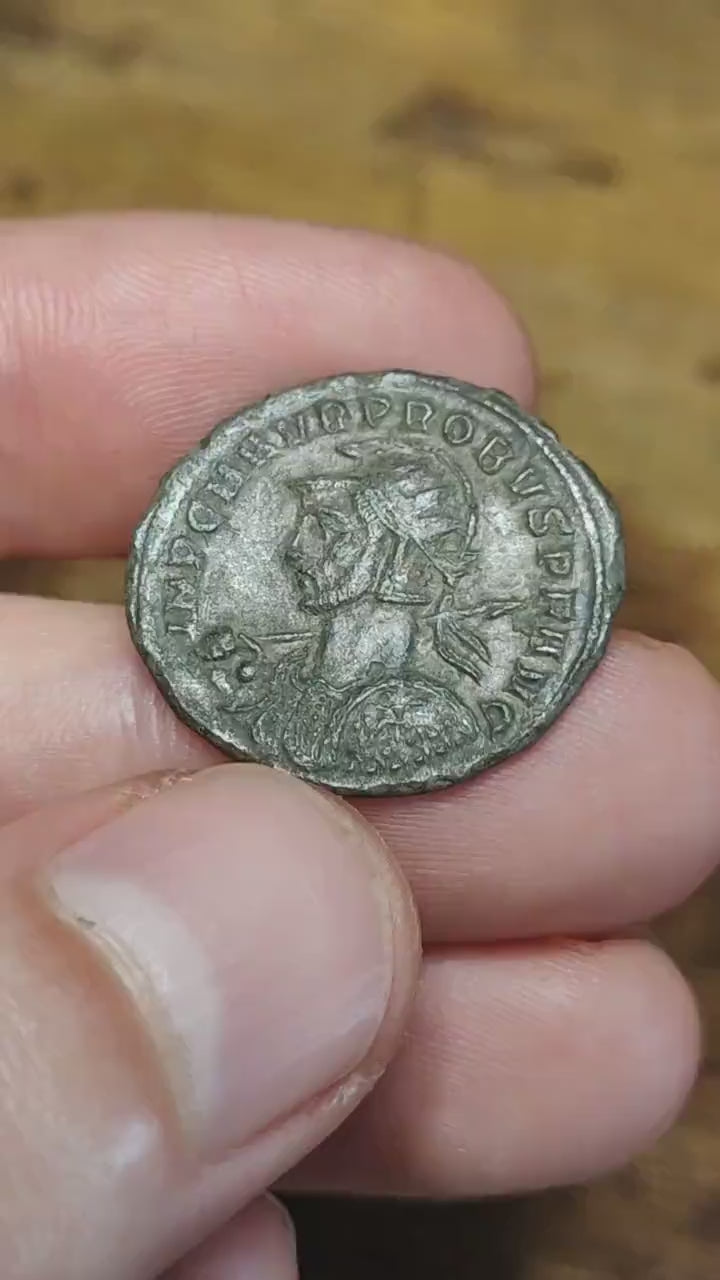 Genuine Roman Antoninianus of Probus, ancient double denarius coin