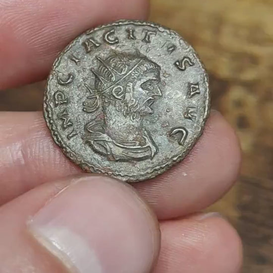 Tacitus Antoninianus, Jupiter reverse, high grade ancient roman double denarius coin