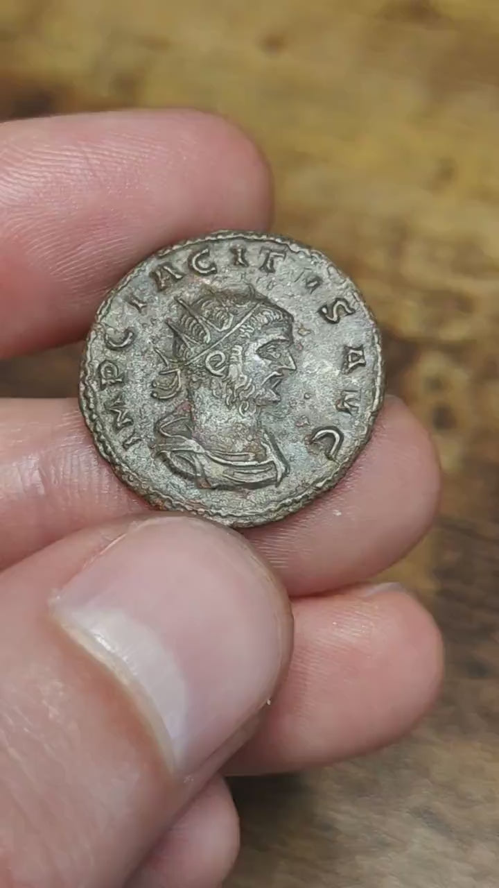 Tacitus Antoninianus, Jupiter reverse, high grade ancient roman double denarius coin