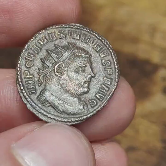 Maximianus with Jupiter reverse Roman coin, Antoninianus