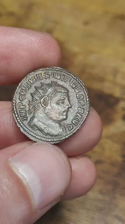Maximianus with Jupiter reverse Roman coin, Antoninianus
