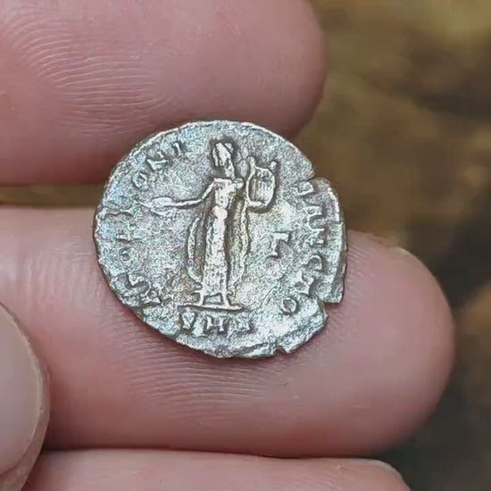 Christian persecution issue roman coin featuring Apollo and Genius