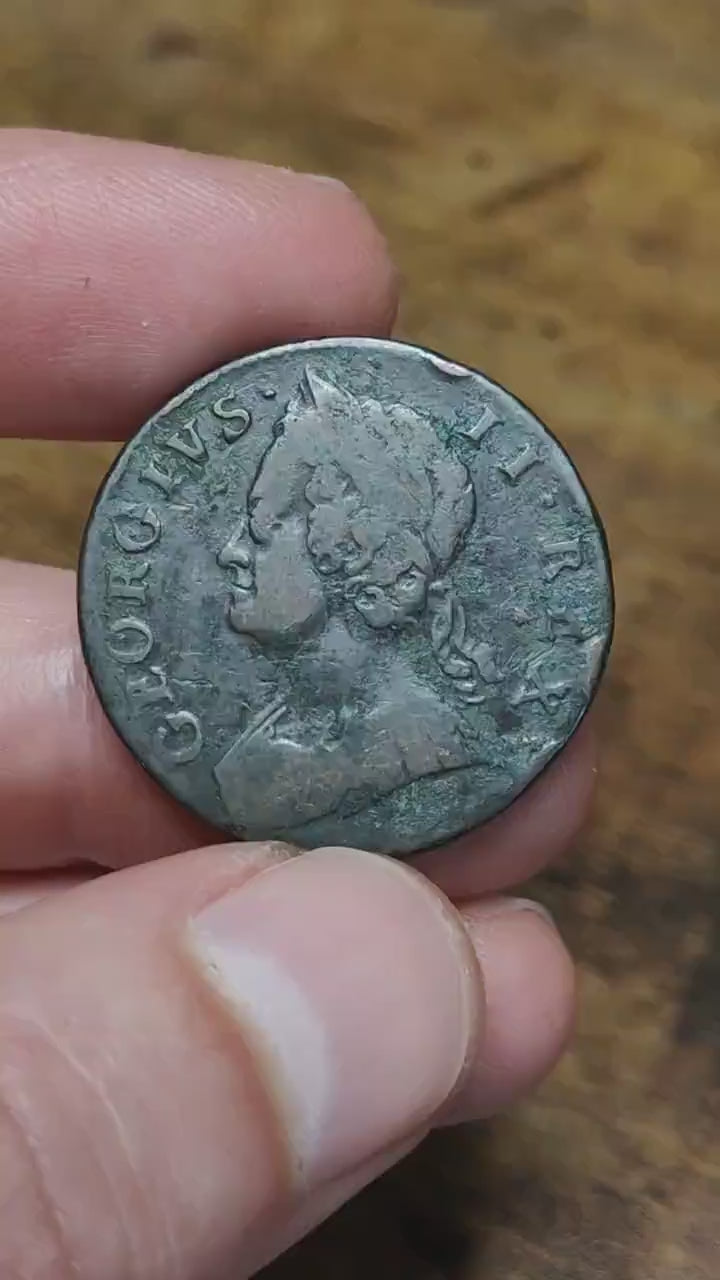 George II half Penny, dated 1746 - Georgian/ US colonial coin
