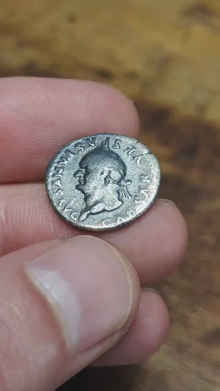 Vespasian Silver Denarius with Ceres reverse, Ancient roman coin