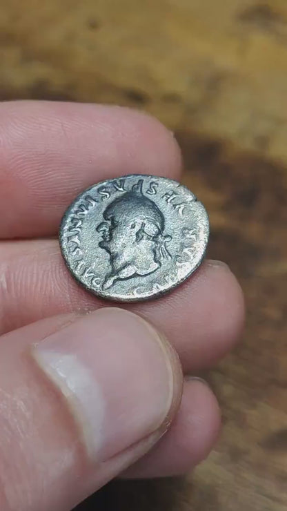 Vespasian Silver Denarius with Ceres reverse, Ancient roman coin