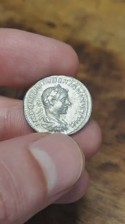 Elagabalus Silver Denarius with Salus reverse, Ancient roman coin