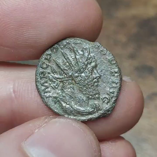 Postumus Antoninianus, high grade ancient roman double denarius coin