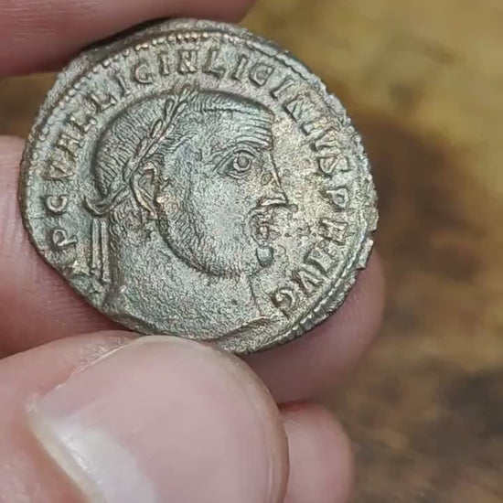 Licinius Roman coin with Jupiter reverse, high grade ancient Follis
