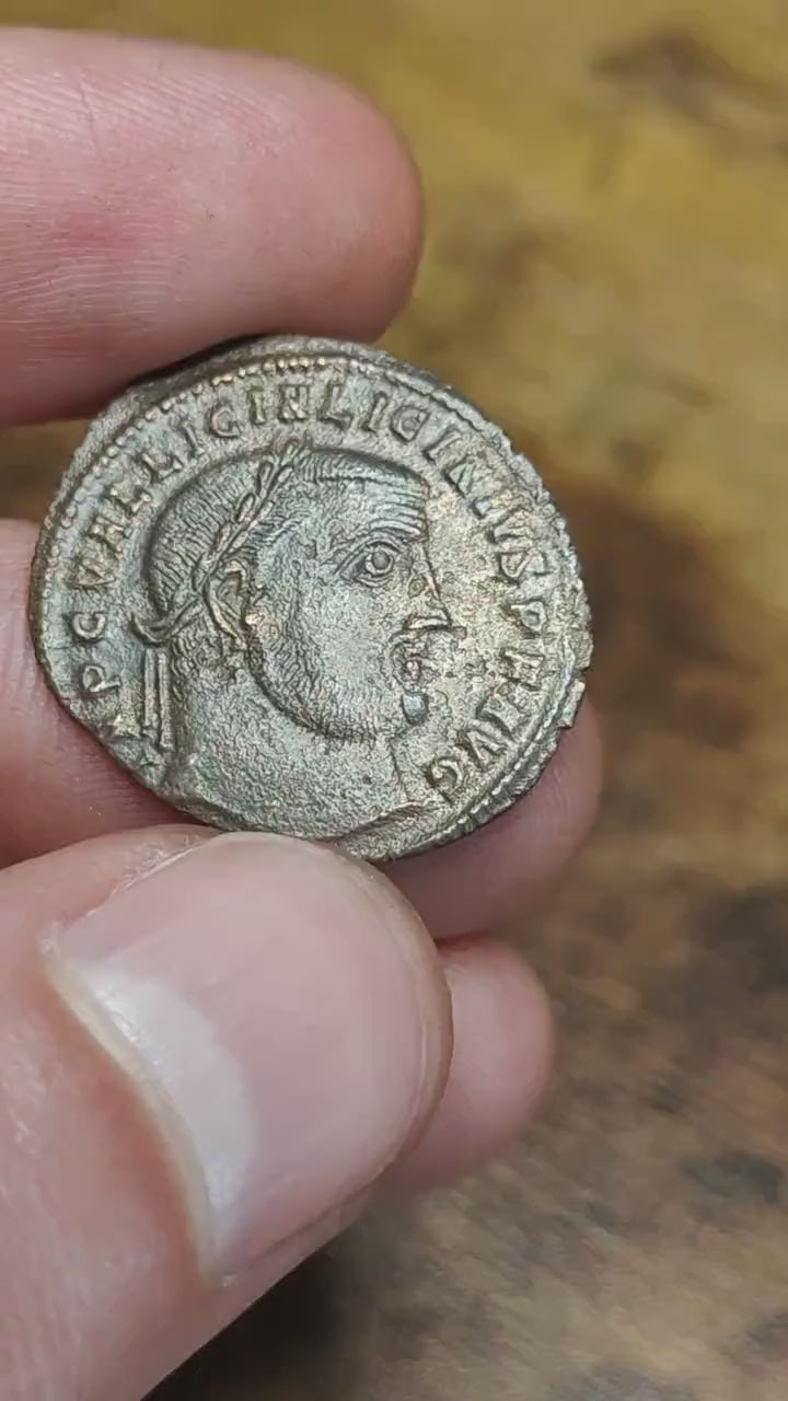 Licinius Roman coin with Jupiter reverse, high grade ancient Follis