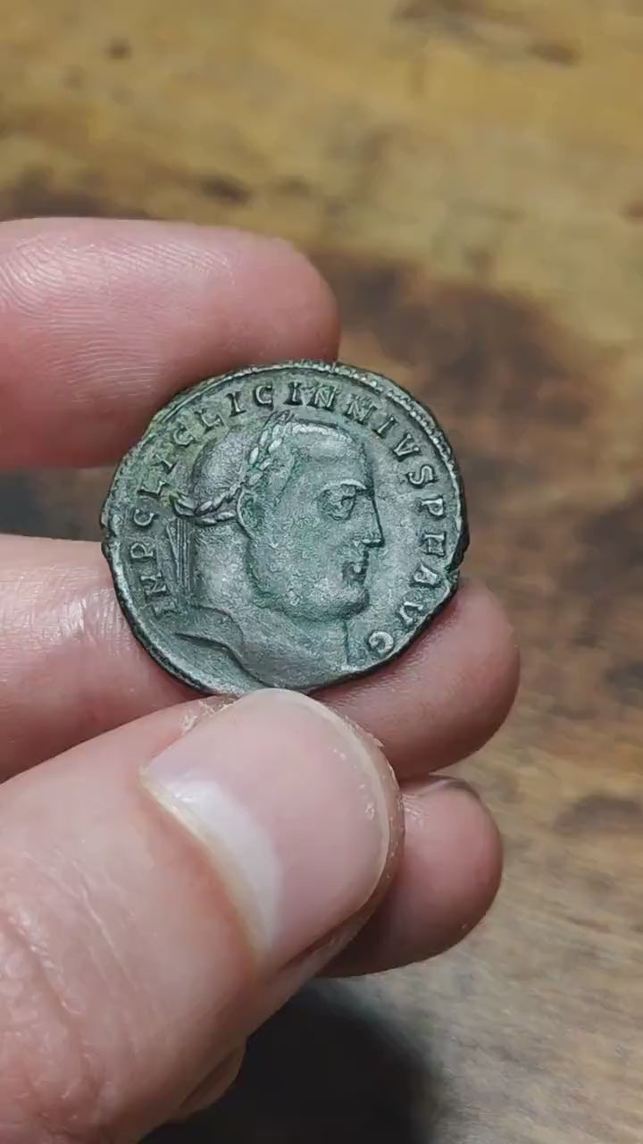 Licinius Roman coin with Genius reverse, high grade ancient Follis