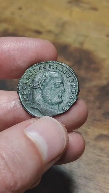 Licinius Roman coin with Genius reverse, high grade ancient Follis
