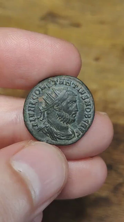 Constantius I  Antoninianus with Jupiter reverse, 3rd century ancient Roman coin