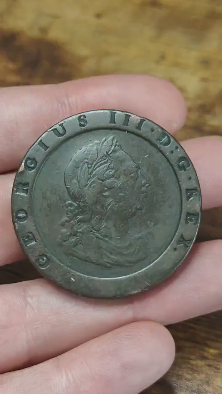 George III Cartwheel two pence, dated 1797 - Georgian/ US colonial coin