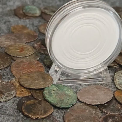 Ancient Roman coins with Sand patina , uncleaned 4th century Nummus