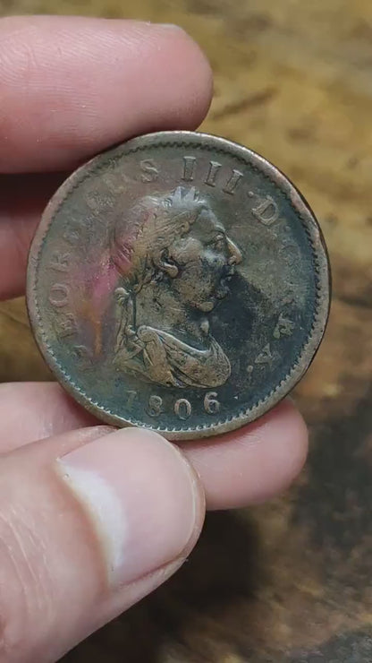 George III  Penny, dated 1806 - Georgian/ Napoleonic war coin