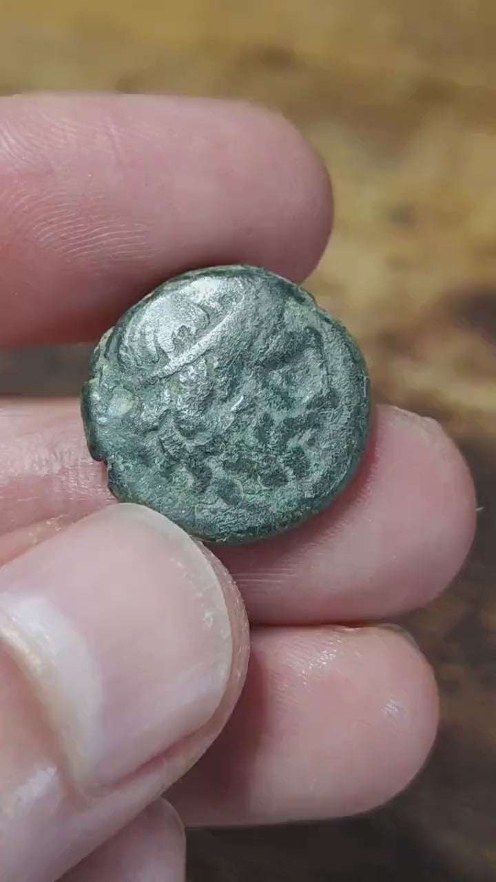 Kingdom of Macedon, Poseidon and bull, Ancient Greek coin