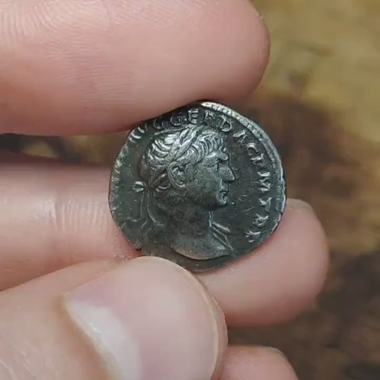Trajan Silver Denarius with Felicitas reverse, Ancient roman coin