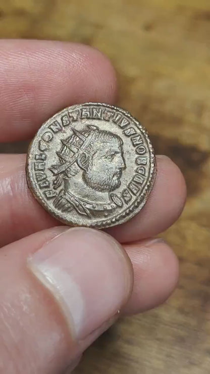 Constantius I  Antoninianus with Jupiter reverse, 3rd century ancient Roman coin
