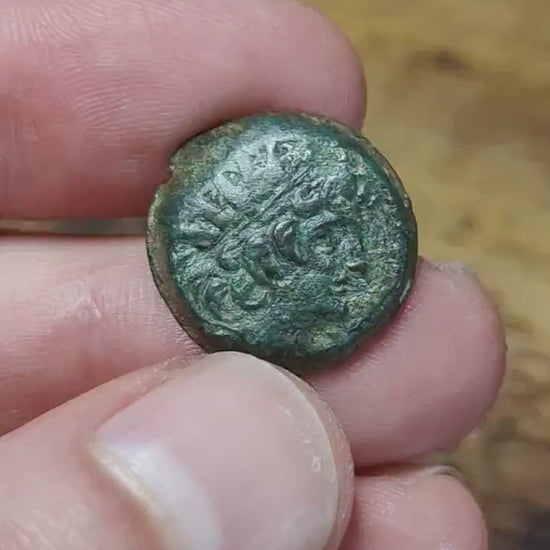 Antiochus VIII and Cleopatra Thea, Seleucid empire, Ancient Greek coin 123/2 BC.