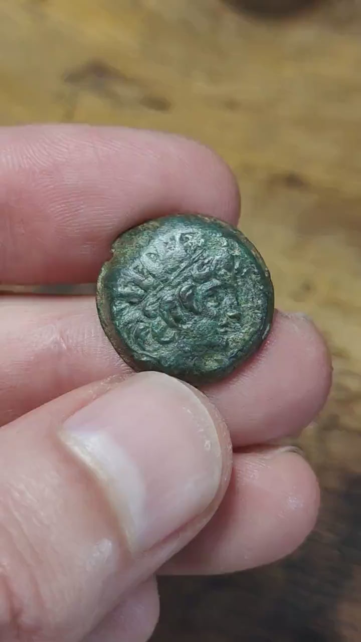 Antiochus VIII and Cleopatra Thea, Seleucid empire, Ancient Greek coin 123/2 BC.