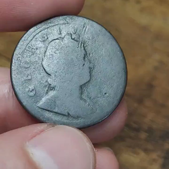 George I half Penny, dated 1724 - Georgian/ US colonial coin