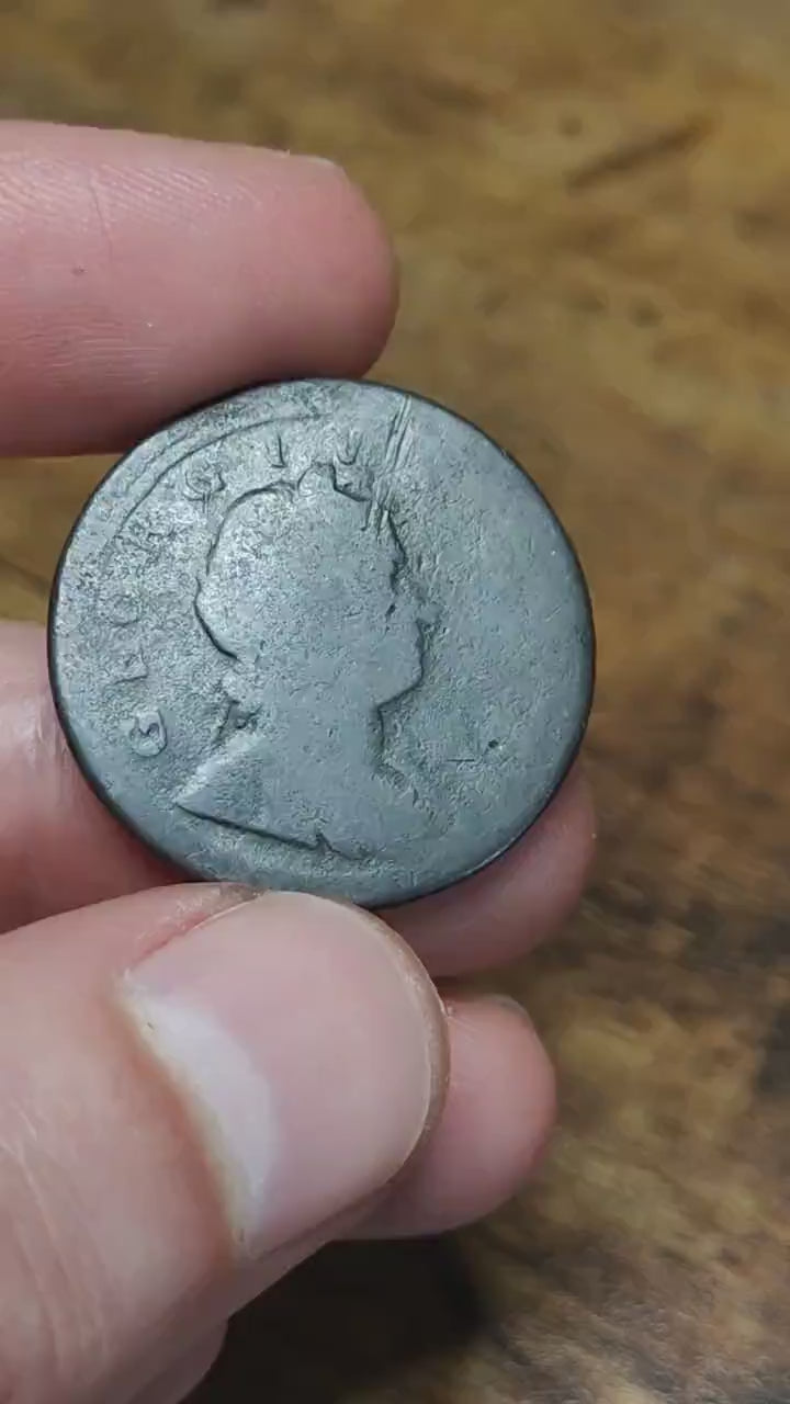 George I half Penny, dated 1724 - Georgian/ US colonial coin
