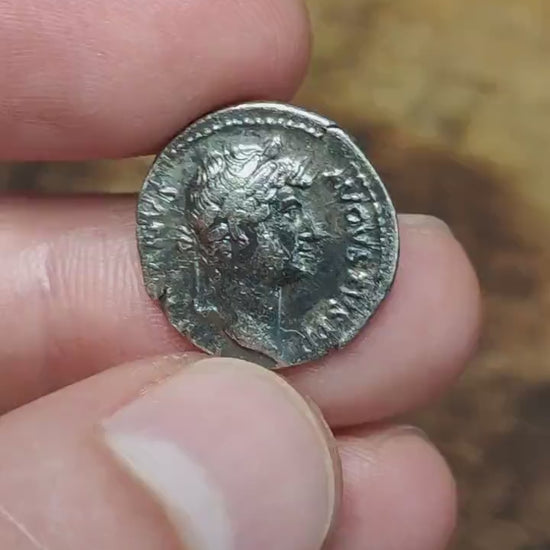 Hadrian Silver Denarius with Clementia reverse, Ancient roman coin