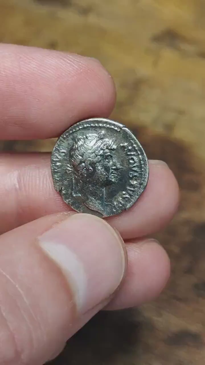 Hadrian Silver Denarius with Clementia reverse, Ancient roman coin
