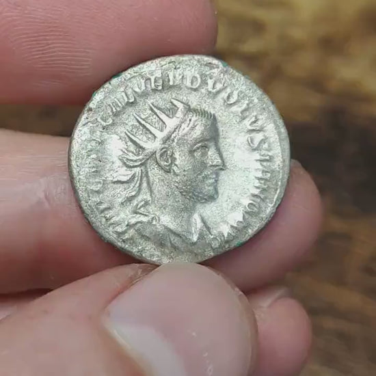 Volusian Roman Antoninianus, ancient double denarius coin