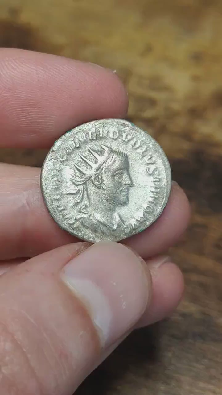 Volusian Roman Antoninianus, ancient double denarius coin