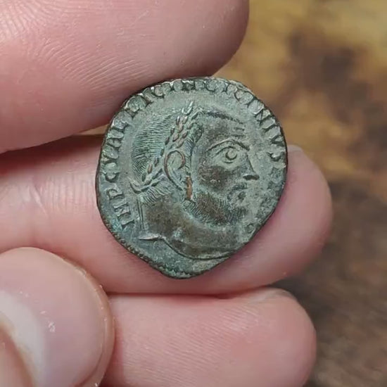 Licinius Roman coin with Jupiter reverse, high grade ancient Follis