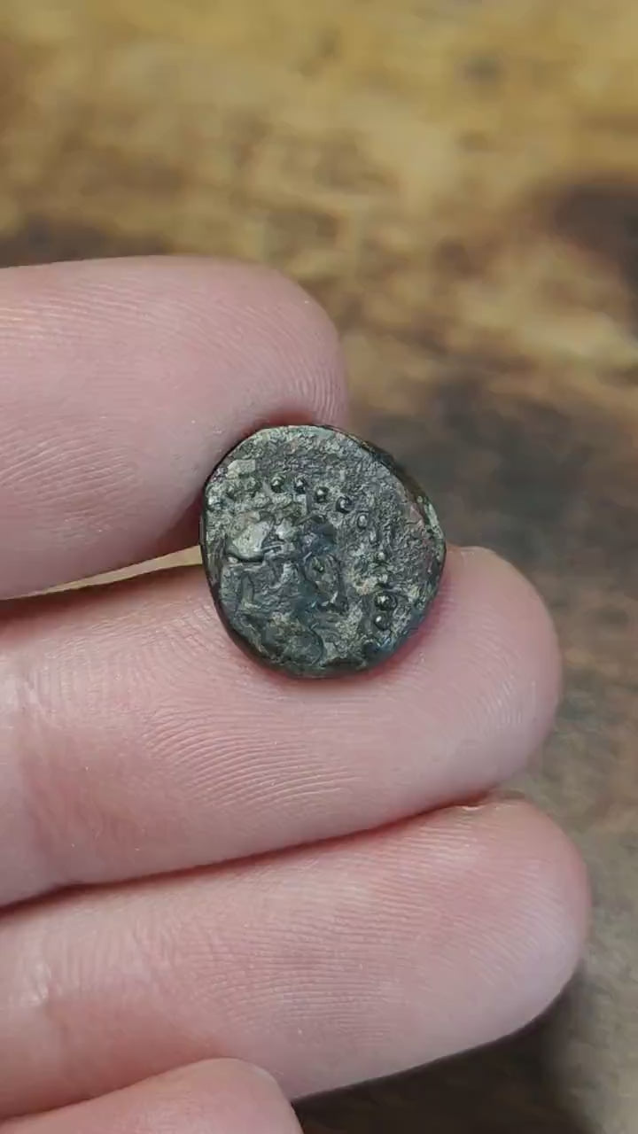 Herakles and thunderbolt, Selge Pisidia, Ancient Greek coin 1st century BC