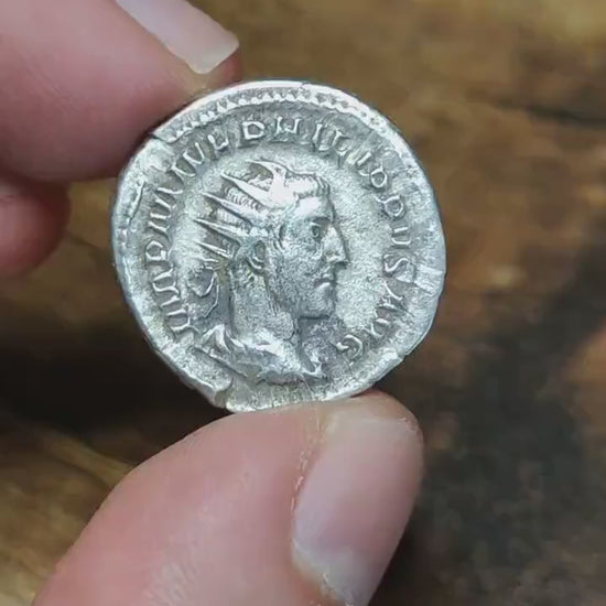 Philip I Roman Antoninianus, Annona reverse, ancient double denarius coin